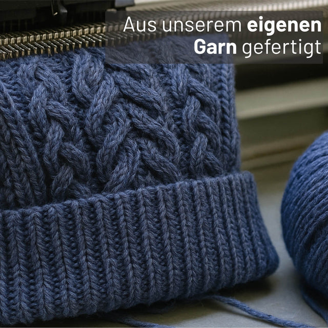 ALPAWOOL® Baby 50 Damen und Herren Mütze Dunkelblau heather (HF236)