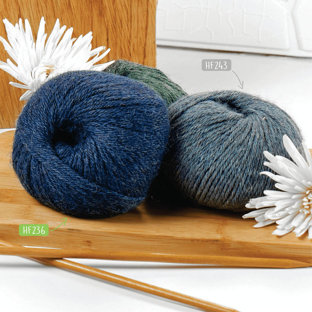 Alpawool® Baby 100 DK HF236 - 6x50g Alpaca Wool Dark Blue Melange