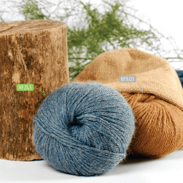 alpacare® Baby 100 DK waschbar HF243 - 6x50g Alpakawolle Grau-Grün Melange