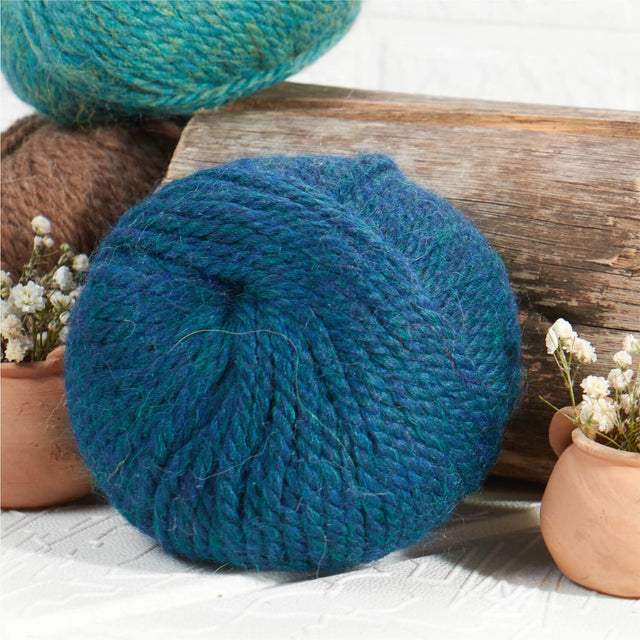 Alpawool® Baby 50 Bulky HF259 - 6x50g Alpaca Wool Deep Ocean Melange