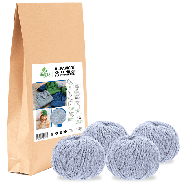 ALPAWOOL® Baby 50 Ensemble de tricot Bonnet Glacier Melange HF241