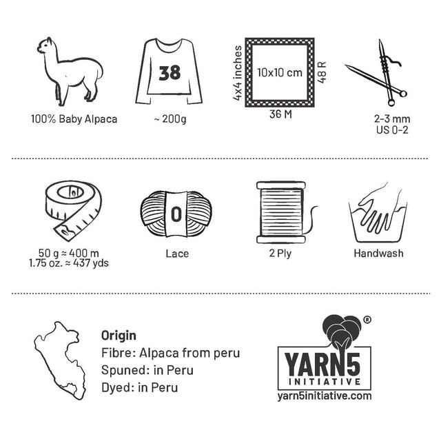 Alpawool® Baby 400 Lace HF236 - 4x50g Alpaca Wool Dark Blue Melange