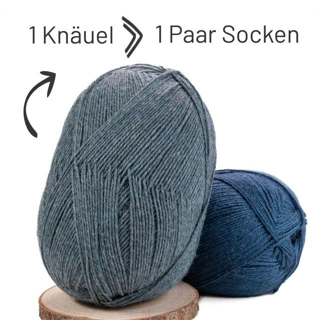 alpacare® Baby Socks waschbar HF243 - 2x112g Alpakawolle Grau-Grün Melange