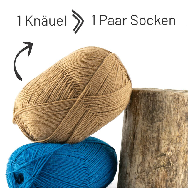 alpacare® Baby Socks waschbar NFA03 - 2x112g Alpakawolle Cappuccino