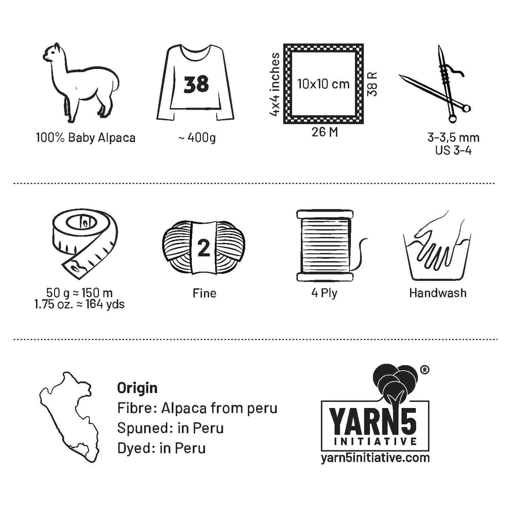 Alpawool® Baby 150 Sport HF283 - 500g laine d'alpaga Kone tilleul mélangé