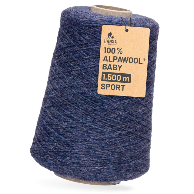 Alpawool® Baby 150 Sport HF236 - 500g Alpakawolle Kone Dunkelblau Melange