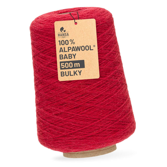 Alpawool® Baby 50 Bulky CF177 - 500g Alpaca Wool Cone Red