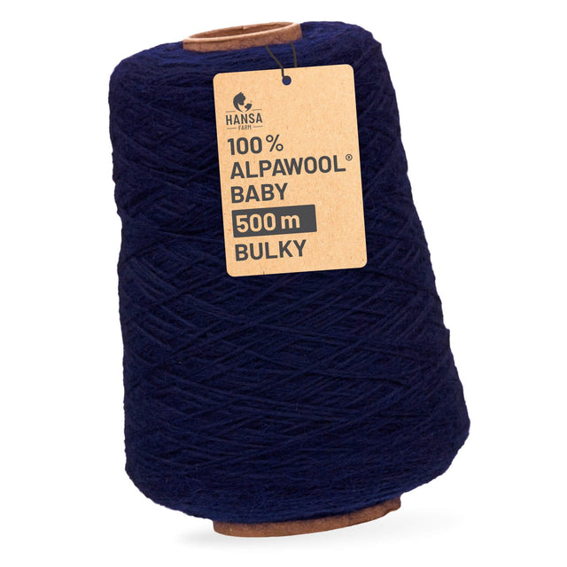 Alpawool® Baby 50 Bulky CF239 - 500g Alpaca Wool Cone Dark Blue