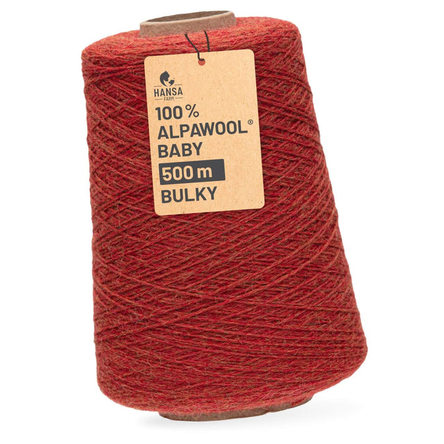 Alpawool® Baby 50 Bulky HF149 - 500g Alpaca Wool Cone Orange Melange