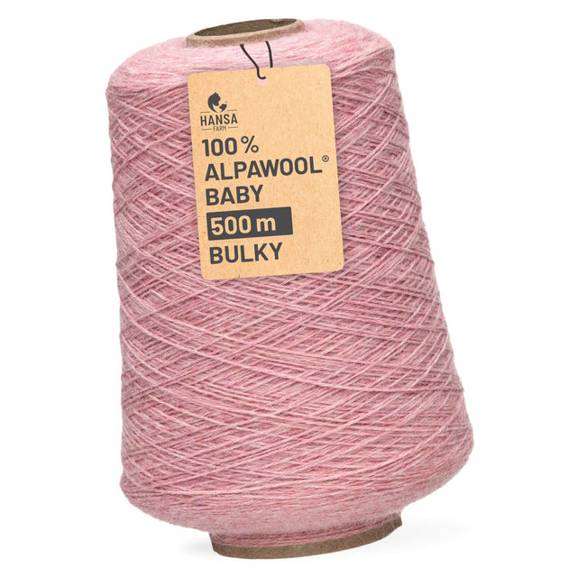 Alpawool® Baby 50 Bulky HF161 - 500g Alpaca Wool Cone Pearl Pink Melange