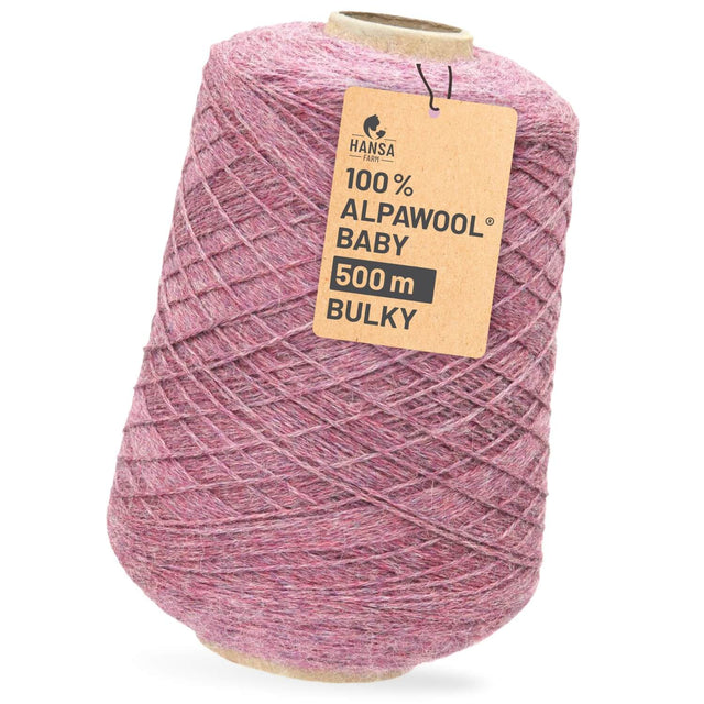 Alpawool® Baby 50 Bulky HF197 - 500g Alpaca Wool Cone Berry Melange