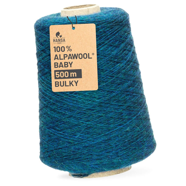 Alpawool® Baby 50 Bulky HF259 - 500g alpaca wool Kone Deep Ocean Melange