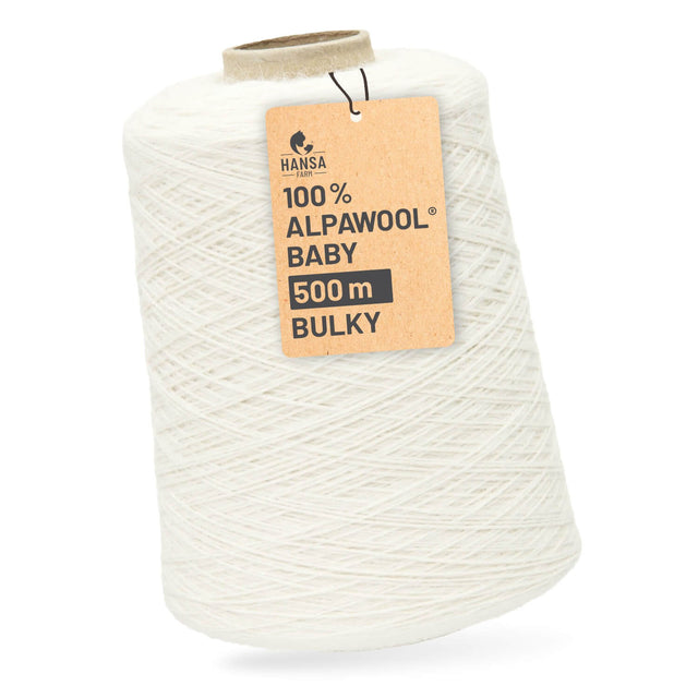 Alpawool® Baby 50 Bulky NFA01 - 500g Alpaca Wool Cone Natural
