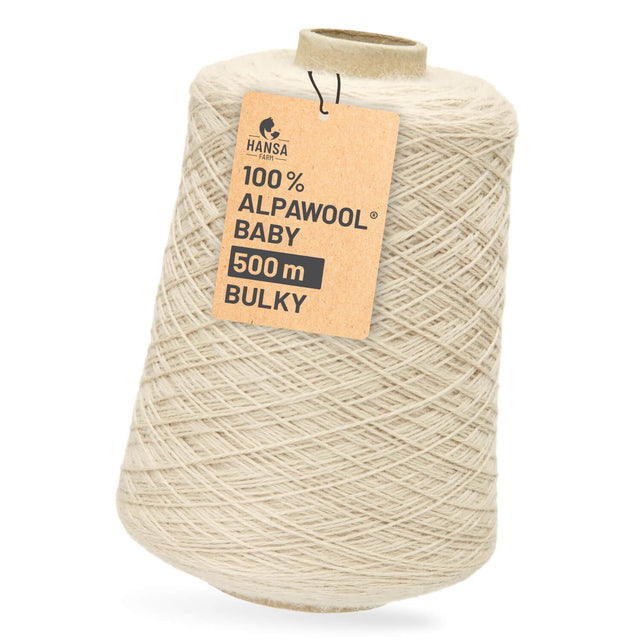 Alpawool® Baby 50 Bulky NFA02 - 500g Alpaca Wool Cone Beige