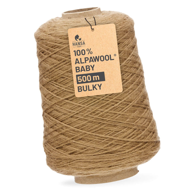 Alpawool® Baby 50 Bulky NFA03 - 500g Alpaca Wool Cone Cappuccino