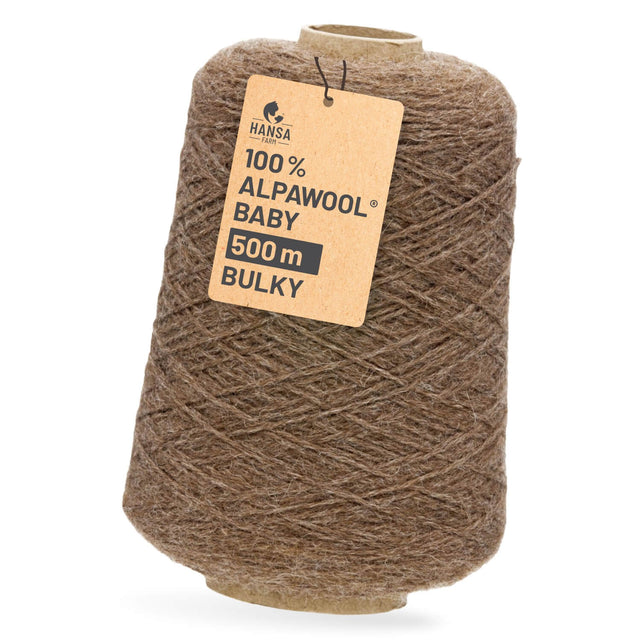 Alpawool® Baby 50 Bulky NFA06 - 500g Alpaca Wool Cone Brown