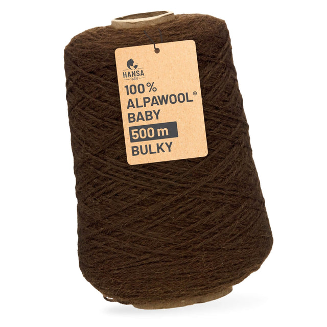 Alpawool® Baby 50 Bulky NFA08 - 500g Alpaca Wool Cone Chocolate