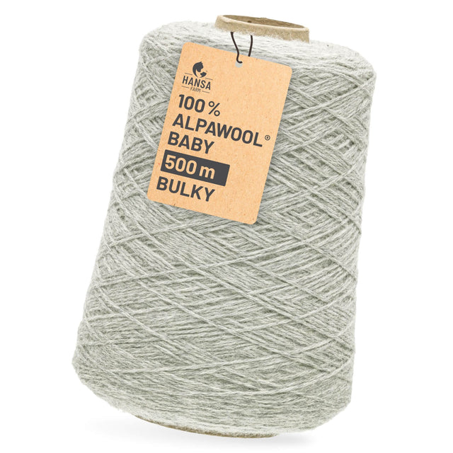 Alpawool® Baby 50 Bulky NFA09 - 500g Alpaca Wool Cone Silver Grey