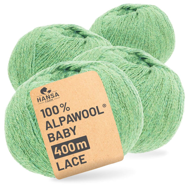 Alpawool® Baby 400 Lace HF283 - 4x50g Alpaca Wool Linden Blossom Melange