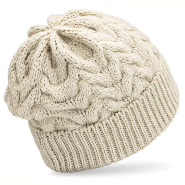 ALPAWOOL® Baby 50 Damen und Herren Mütze Natur Wollweiß (NFA01)