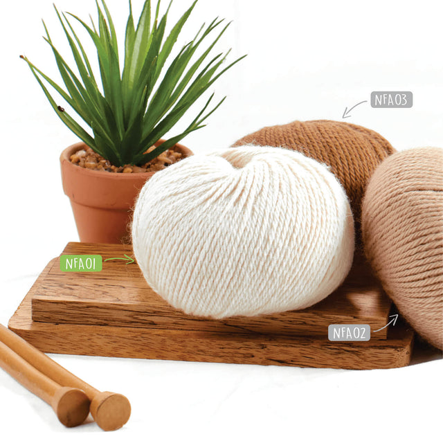 Alpawool® Baby 100 DK NFA01 - 6x50g Alpaca Wool Natural