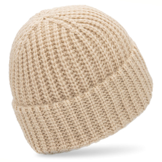 ALPAWOOL® Baby Big & Light Damen und Herren Mütze Beige (NFA02)