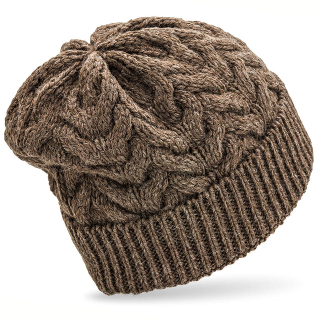 ALPAWOOL® Baby 50 Damen und Herren Mütze Braun (NFA06)