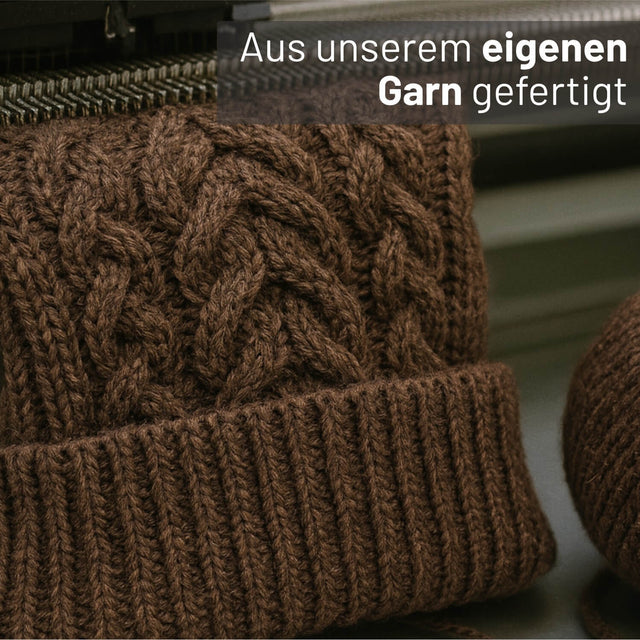 ALPAWOOL® Baby 50 Damen und Herren Mütze Braun (NFA06)