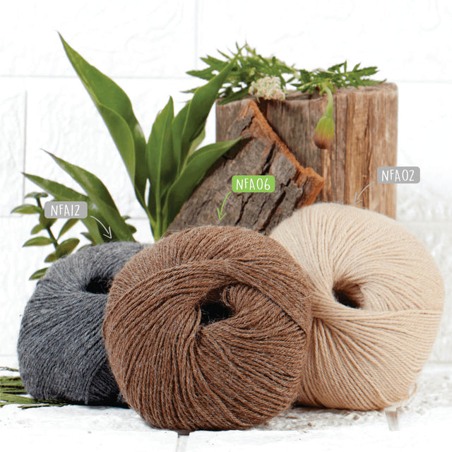 Alpawool® Baby 100 DK NFA06 - 6x50g Alpaca Wool Brown