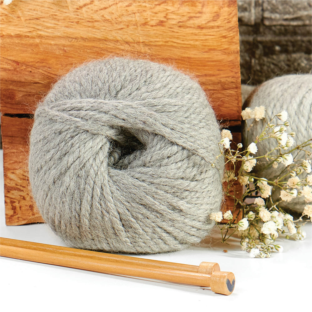 Alpawool® Baby 50 Bulky NFA10 - 6x50g Alpaca Wool Light Grey