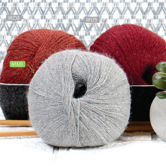 Alpawool® Baby 400 Lace NFA10 - 4x50g Alpaca Wool Light Grey