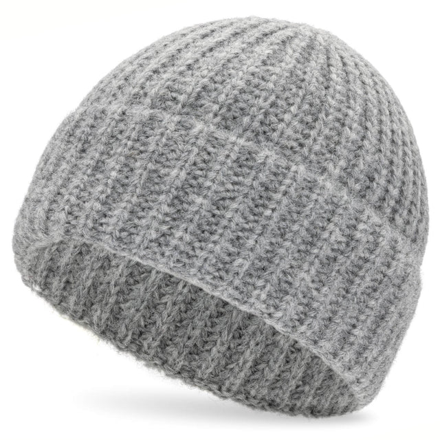 ALPAWOOL® Baby Big & Light Damen und Herren Mütze Hellgrau (NFA10)