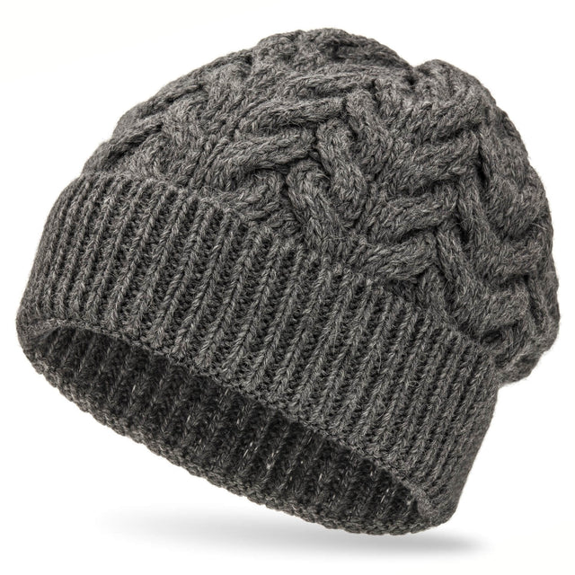 ALPAWOOL® Baby 50 Damen und Herren Mütze Dunkelgrau (NFA12)