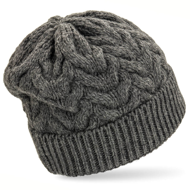 ALPAWOOL® Baby 50 Damen und Herren Mütze Dunkelgrau (NFA12)