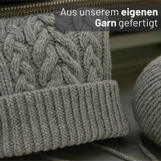 ALPAWOOL® Baby 50 Damen und Herren Mütze Dunkelgrau (NFA12)
