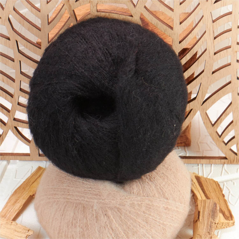 Alpawool® Baby Brushed NFA15 - 4x50g Alpakawolle Schwarz
