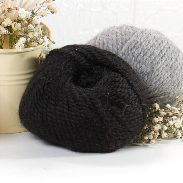 Alpawool® Baby 50 Bulky NFA15 - 6x50g Alpaca Wool Black