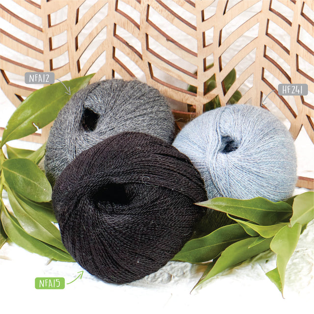 Alpawool® Baby 400 Lace NFA15 - 4x50g Alpaca Wool Black