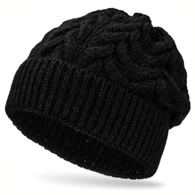 ALPAWOOL® Baby 50 Damen und Herren Mütze Schwarz (NFA15)