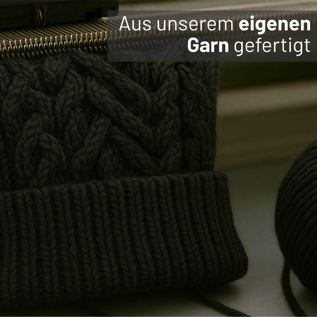 ALPAWOOL® Baby 50 Damen und Herren Mütze Schwarz (NFA15)