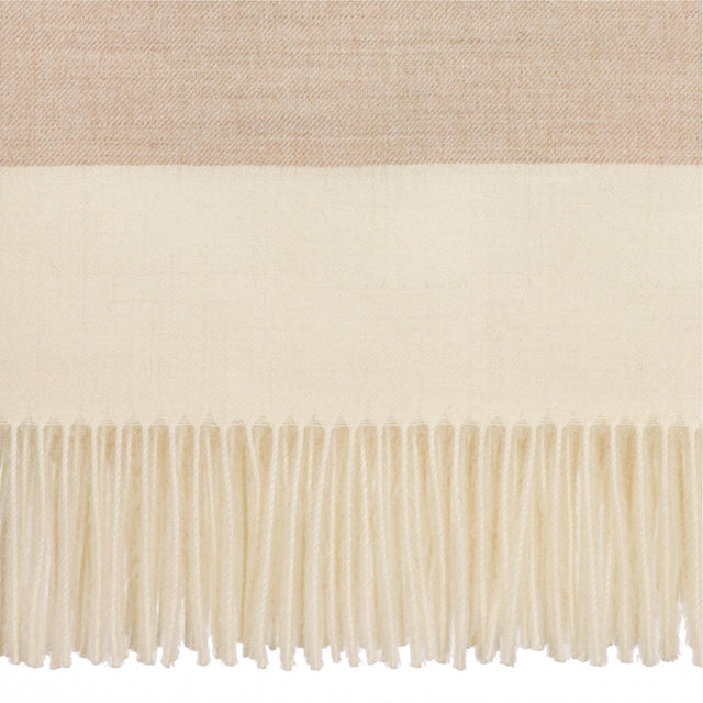 Baby Alpaka Plaid Decke Braun gestreift