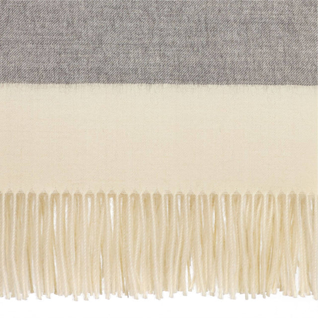 Baby Alpaka Plaid Decke Grau gestreift