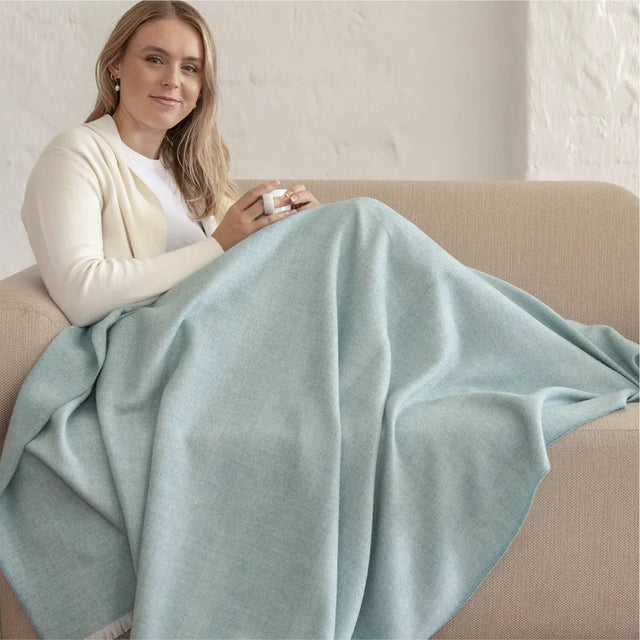 Baby Alpaka Plaid Decke Forest Mist Weave