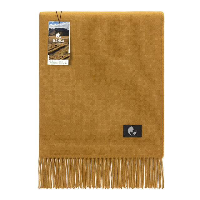 Baby Alpaka Plaid Decke Corn Gold Melange