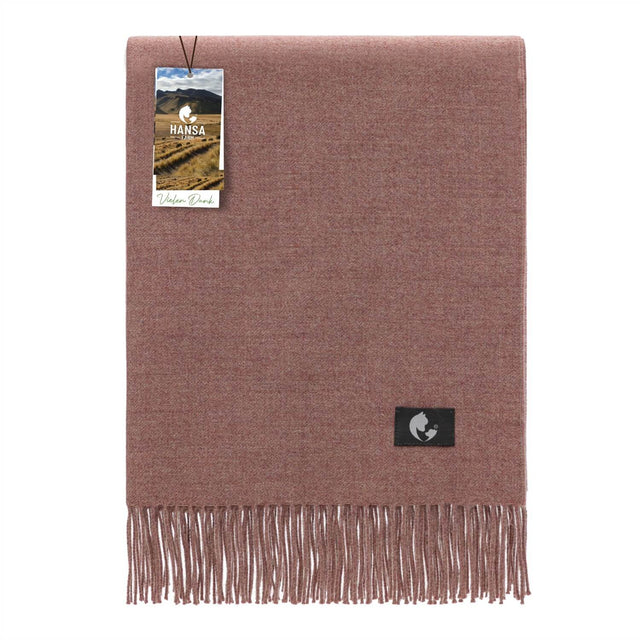 Baby Alpaka Plaid Decke Misty Rose Melange