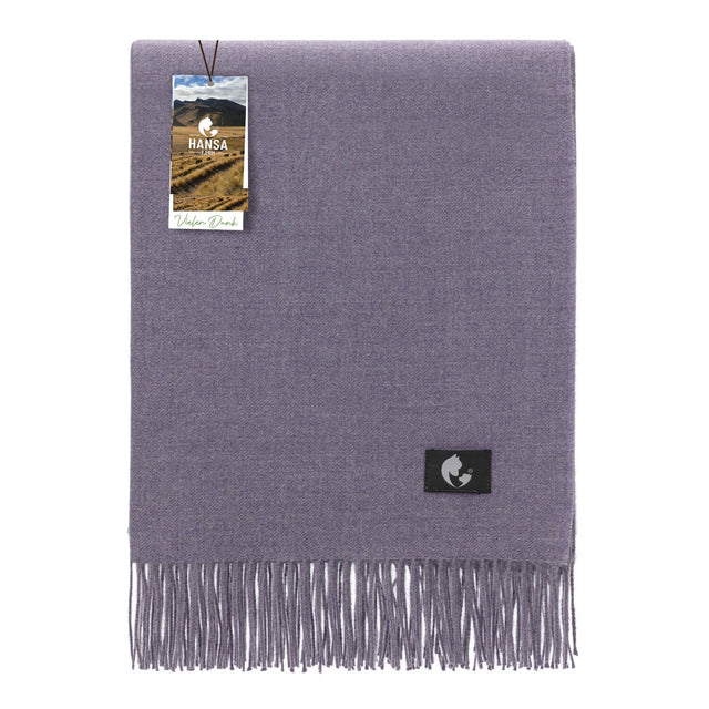 Baby Alpaka Plaid Decke Wild Lavender Melange