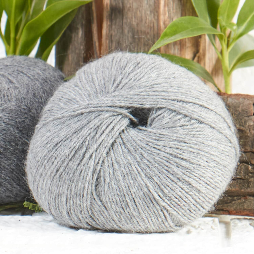 Alpawool® Royal 200 Fingering NFA09 - 4x50g Alpakawolle Silbergrau