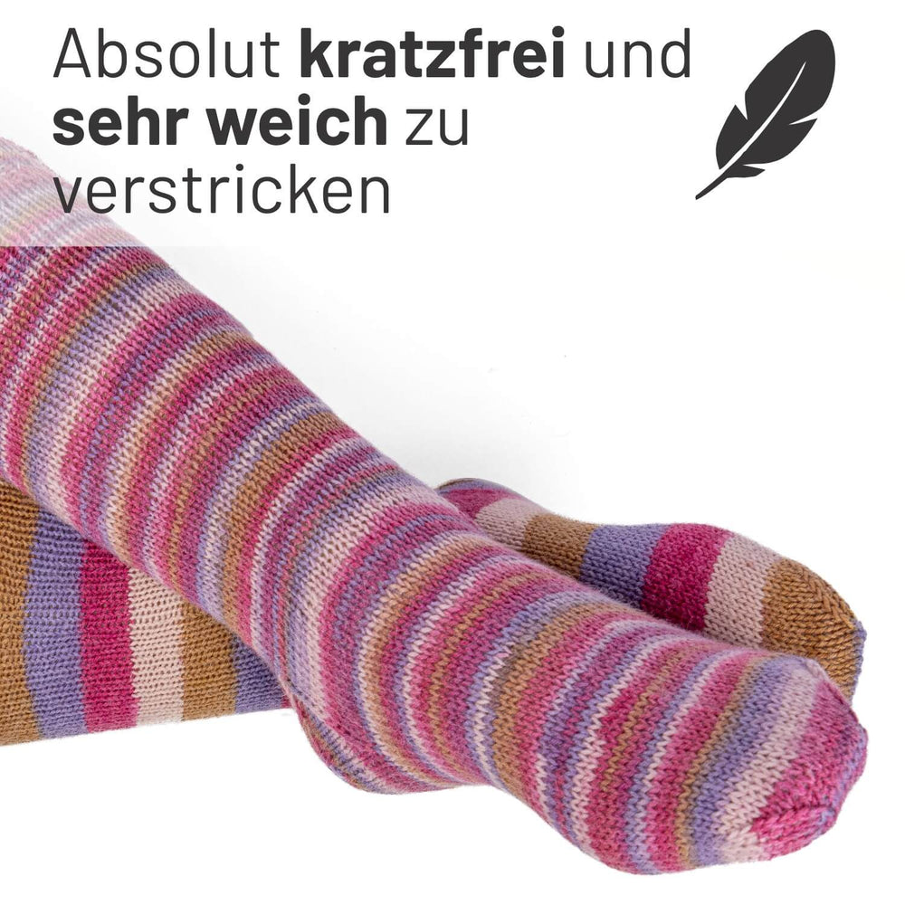 alpacare® Baby Socks washable Story Set - 2x112g alpaca wool Corn Shades