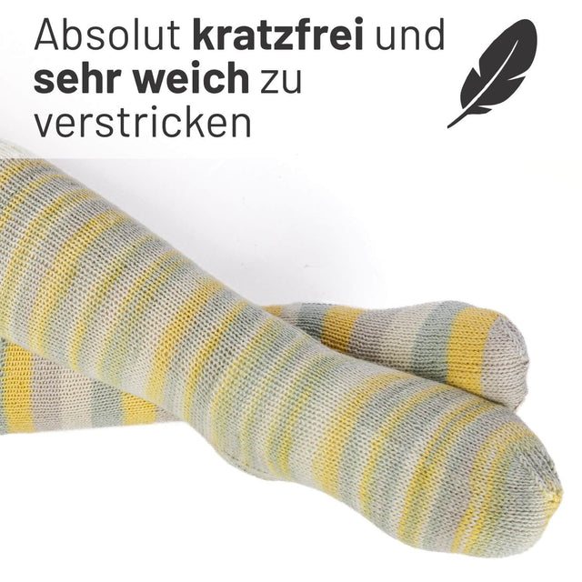 alpacare® Baby Socks waschbar Story Set - 2x112g Alpakawolle Golden Hour