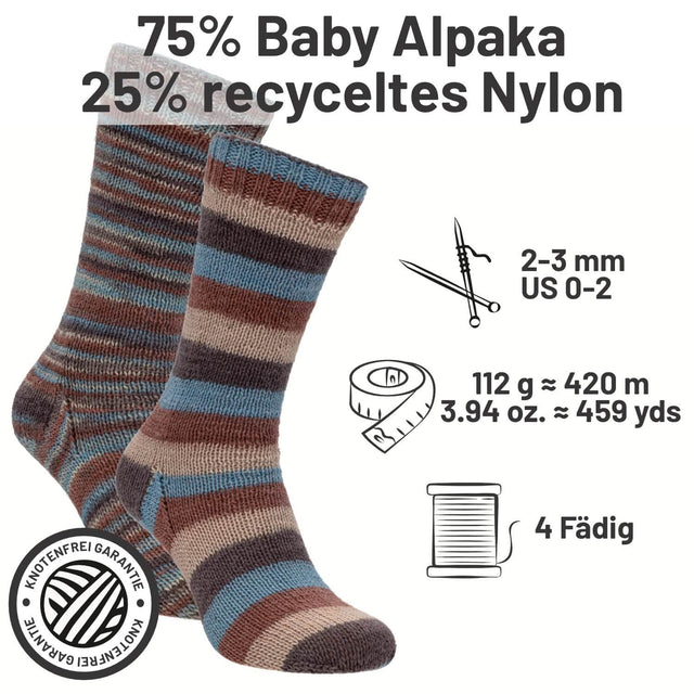 alpacare® Baby Socks waschbar Story Set - 2x112g Alpakawolle Misti Hues